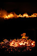 fire in stove