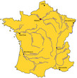 Carte des rivières de France