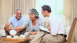 Video: Seniors talking with a seller Seniors talking with a seller
