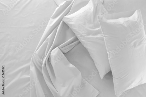 Photo: Messy bed. Messy bed.