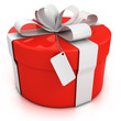 gift box over white background 3d illustration