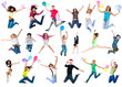 Jumping people set