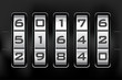 Combination lock - number code. Vector file.