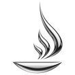 Symbole breuvage chaud de chrome