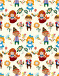 seamless story people pattern