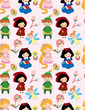 seamless story people pattern