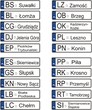 Vector: Polish license plates - polskie tablice rejestracyjne Polish license plates - polskie tablice rejestracyjne