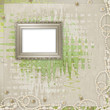 Grunge frame with beautiful necklace and beads Grunge frame with beautiful necklace and beads