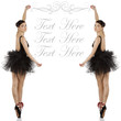 ballerina in black with copyspace
