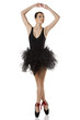 ballerina in black on pointe