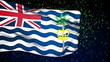 British Indian Ocean Territory flag waving. snow background. British Indian Ocean Territory flag waving. snow background.