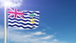 British Indian Ocean Territory flag waving. Sky background. British Indian Ocean Territory flag waving. Sky background.
