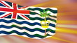 British Indian Ocean Territory flag slowly waving. Glow. British Indian Ocean Territory flag slowly waving. Glow.