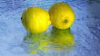 Lemons under running water