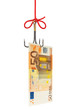 Fishing hook and money