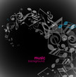 Abstract background with tunes.
