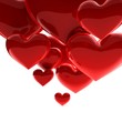3D render - sweet beautiful hearts on white background 3D render - sweet beautiful hearts on white background