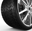 Tire with alloy wheel - 3d render Tire with alloy wheel - 3d render