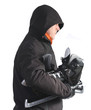Photo: Man carrying iceskates Man carrying iceskates