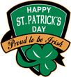 happy st. patrick's day proud to be irish shield
