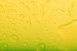 water drops on yellow background
