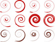 rot  Floral Spiralen Pflanzen