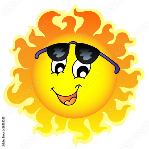clip art sun with sunglasses. Cute funny Sun with sunglasses