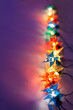 Christmas lights on dark background with copy space. Decorative Christmas lights on dark background with copy space. Decorative