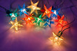 Christmas lights on dark background with copy space. Decorative Christmas lights on dark background with copy space. Decorative