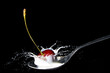 Cherry milk splash