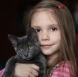 Girl and kitty