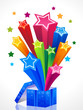 abstract colorful magic box