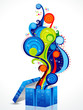abstract colorful magic box