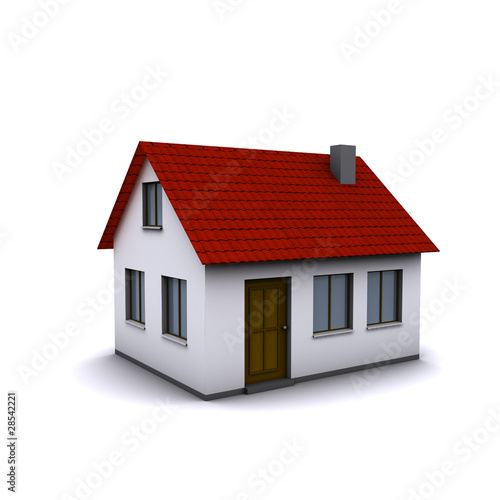 Illustration: small three-dimensional house small three-dimensional house