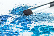 makeup brush and cosmetics