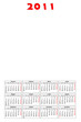 Calendario 2011 annuale italiano