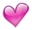 Glossy hot pink heart Glossy hot pink heart