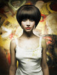 Beautiful girl painter