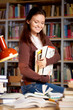 Girl with books