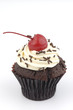 Cup cake and red cherry Cup cake and red cherry