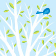 Bird sitting in tree