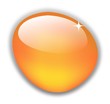 Glossy orange bubble or button Glossy orange bubble or button