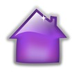 Glossy purple home icon Glossy purple home icon