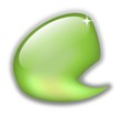 Glossy green bubble for speech Glossy green bubble for speech