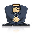 security man in suit and goggles