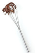 Metal whisk with chocolate isolated on white Metal whisk with chocolate isolated on white