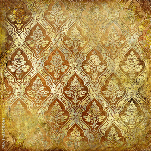 Illustration: golden background with patterns golden background with patterns