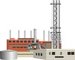 Vektor: Highly detailed factory Highly detailed factory
