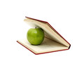 Book and apple