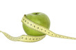 green apple with tape